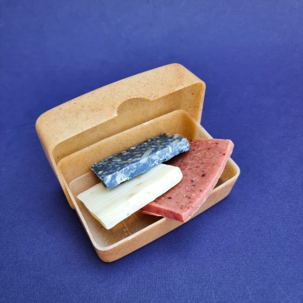 Zeepdoos voor onderweg, biologisch afbreekbaar.